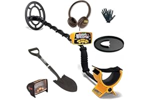 My Brand - Metal Detector Garrett ACE 300i + Cuffie + Piastra + Pala Nero + Guanti per Adulti e Adolescenti