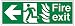 Produktbild vsafety 14022bj-s Fire Exit Schild, NHS Fire Exit Pfeil links, selbstklebend, Landschaft, 450 mm x 150 mm, grün