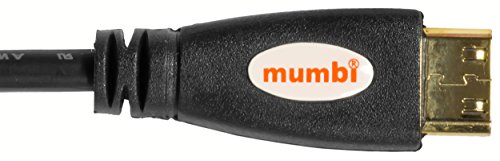 mumbi PREMIUM mini HDMI Kabel 1.3b 1080p Full HD / Mini HDMI C Stecker auf HDMI A Stecker – vergoldete Kontakte 5m - 4