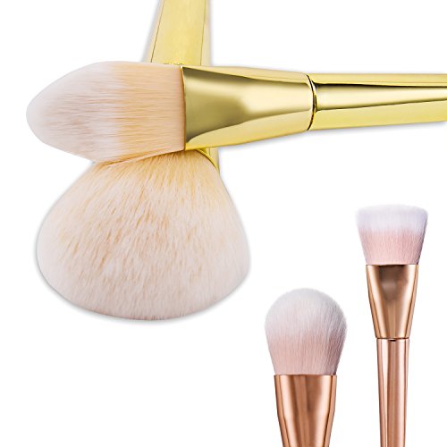 Make Up Pinsel Set, VALUE MAKERS® 7PCS Profi Kabuki Kosmetik Pinsel für Eyeliner Powder Concealer mit Etui - 6