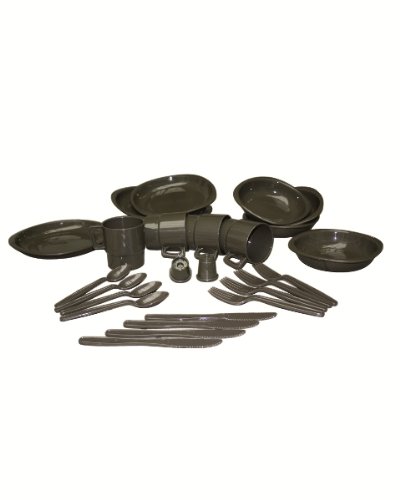 Preisvergleich Produktbild TELLER U. BESTECK-SET 26-TLG. OLIV
