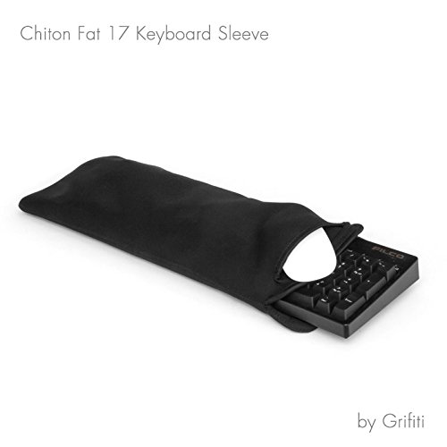 Grifiti Chiton Fat 17 Neopren-Hülle für Tastatur, 16,5 cm x 45,7 cm, für 10keyless Mechanical Standard-Tastaturen, Logitech Amazon Basics, Ivation, Azio, Razer, Steelseries, CM Storm, CM Quickfire und andere Fat 10keyless Tastaturen (43,2 – 48,3 cm) mit Maus-Tasche - 4