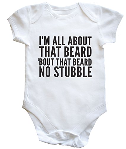 HippoWarehouse I'm all about that beard 'bout that beard no stubble baby vest boys girls
