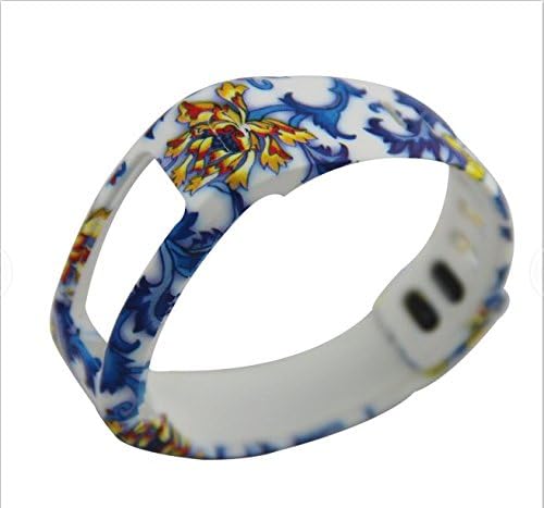 Fashion New Style Colorful Replacement Wrist Band With Clasp for Garmin Vivofit Wireless Activity Bracelet Sport Wristband Garmin Vivofit Bracelet Sport Arm Band Armband Large£¨White Celadon Flowers Style£©