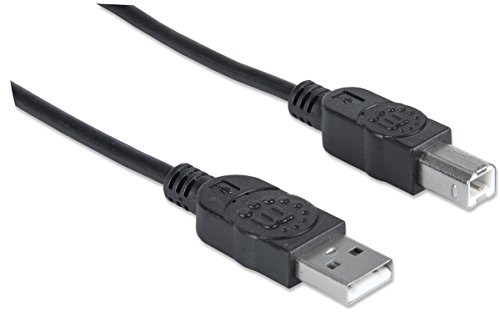 MANHATTAN Hi-Speed USB 2.0 Anschlusskabel Typ A Stecker / Typ B Stecker schwarz 1,8 m Uebertragungsraten bis zu 480 Mbit/s - 2
