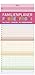 Familienplaner Farbenfroh 2019 - Familientermine / Familientimer (21 x 45) - mit Ferienterminen - 5 Spalten - Wandplaner by