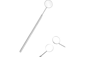 NIUQIGE Zahnarzt Mundspiegel Mundzahnspiegel Inspektionsspiegel Kurvenwinkel Mundpflege Mundkontrolle Verlängerungswerkzeug Auch für Wimpernverlängerungen geeignet. (Silber)