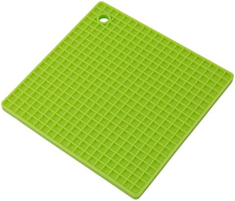Timetries HENGSONG Silicone Trivet Mats Square Honeycomb Shape Non-slip Heat Resistant Trivet Pot Pan Rest Holder Mat Kitchen Placemat Pad (Green)