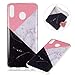 Produktbild Marmor Hülle für Samsung Galaxy M20,Weich Silikon Handyhülle für Samsung Galaxy M20,Moiky Stilvoll Rosa Schwarz Marble Muster Flexible Kratzfest Stoßfest Schutzhülle