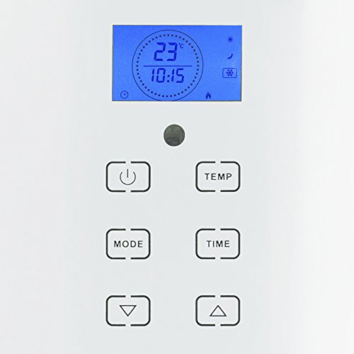 TROTEC Design-Glaskonvektor TCH 2000 E mit Frostwächter-Funktion (2000 Watt, 2 Heizstufen, Automatikbetrieb, Überhitzungsschutz, LCD-Display, Sicherheitsglas mit Touchscreen, Timer, Fernbedienung, modernes Design, Stand- oder Wandgerät) - 2