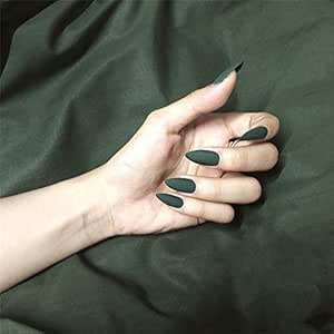 24 Stuck Kunstnagel Mehrfarbige Kunstnagel Mit Spitzen Zehen Peeling Kunstnagel Aus Acryl Coole Kunstnagel Geeignet Fur Hochzeits Dating Party Oder Wochenendmadchen Dunkelgrun Amazon De Beauty