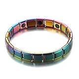 ♥ Alivio del dolor de la artritis natural ♥ Este brazalete se beneficia de la tecnología exclusiva de placas iónicas, imanes extra fuertes de alta potencia (3500 Gauss), el brazalete terapéutico puede brindar alivio del dolor natural de la artritis, el reumatismo, el RSI, la tendonitis, el síndrome del túnel carpiano, los dolores deportivos o los pobres. Circulación.