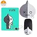 Produktbild GOTH Perhk BTS Geschenkset für ARMY-Kpop BTS Cartoon Mouse Funkmaus mit 2 BTS Mauspad für AMY Cooky RJ Mang Koya Tata Chimmy Shooky(VAN)
