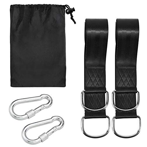 Zaeel Set Colgante Swing, Correas de sujeción Cinturón Accesorios de Hamaca con Ganchos, Cuerdas Multifunciones Suspensión para Hamacas, Columpios, Yoga