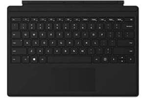 Microsoft Clavier Type Cover avec identification biométrique pour Surface Pro - compatible Surface Pro 3/4/5/6/7 (Alcantara, rétroéclairage LED, pavé tactile en verre) - Clavier AZERTY français - noir