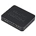 Produktbild HDMI Splitter, HDMI Switcher Konverter Adapter 1080P HD 1 in 2 Out Verstärkte Video Verteiler Box Eingang Kabel Switch Box HDMI Verstärker, schwarz