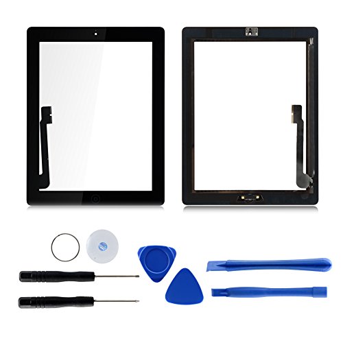 Schwarz Ersatz Digitizer Touch Screen Panel Front Glas + Werkzeug und Kleber für Apple iPad 3 3. A1403 A1430 A1416 3 G/WIFI Version
