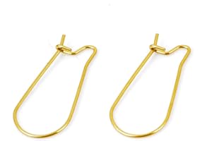 Perlin Orecchini a cerchio in acciaio inox, orecchini a cerchio dorati, accessori per la creazione di gioielli, 24 mm, 30 pezzi