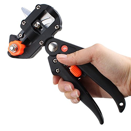 Veredelungsschere Gartenschere-AGPtek Professionelle Cutting Tool Astschere Rebschere Baumschere Blumenschere Holzschere hochbeanspruchbares Handwerkzeug für Ihre Gartenarbeit – Pfropfen Pruner mit 2 Ersatzmesser Pfropfen Band - 2