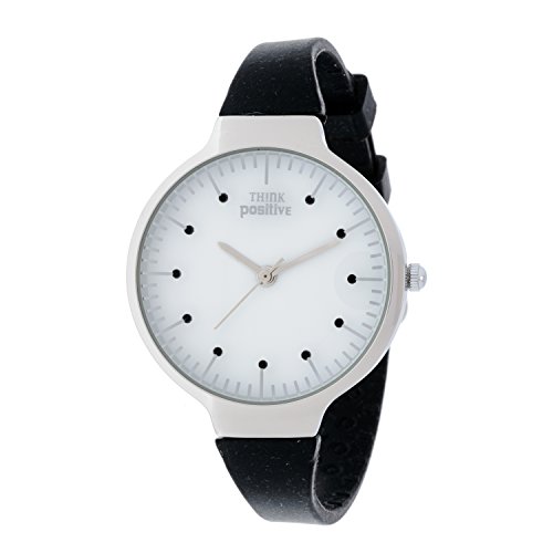Orologio Donna, Think Positive, Modello SE W69 Acciaio Medium, Cinturino Di Silicone, Orologio Analogico Fashion, Nero
