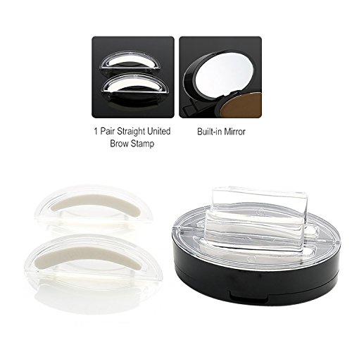 NALATI Augenbrauen Puder Natürlich + 2 Paare Eyebrow Stempel Eyebrow Stamp Perfekt für Anfänger - 2