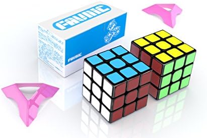 FAVNIC Speed Cube Set, Magic Cube Set of 3x3x3 Cube Smooth Puzzle Cube