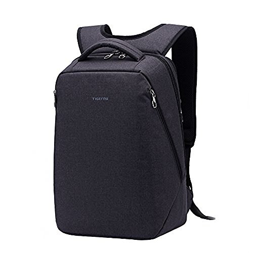 Kopack Men Travel rucksack backpack Lightweight Laptop Backpack bag for 14 15.6 Inch Waterproof Grey Slim