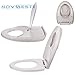 Produktbild NOVESTE WC Sitz mit Absenkautomatik Polypropylen Weiss V-Form Toilettensitz Toilettendeckel Erwachsene Kinder 2 in 1