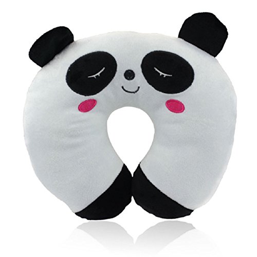 Malloom®nuevo suave dibujos animados forma de U cuello relajarse almohada coche hogar oficina accesorio (blanco)