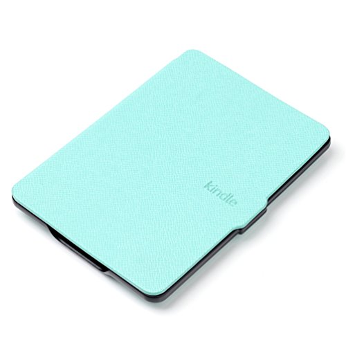Neuen Kindle Paperwhite Hülle 2015 – PU Leder Flip Cover Schutzhülle für Amazon Kindle Paperwhite 2012/2013/2014 und neuen Kindle Paperwhite 2015 Case Lederhülle Ledertasche Etui Hülle Tasche Schale (Mint grün) - 4