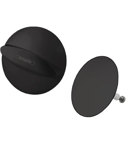 Bouchon De Baignoire Dôme En Laiton Noir - Taille Réglable 54,5-74 Mm, étanche Et élégant
