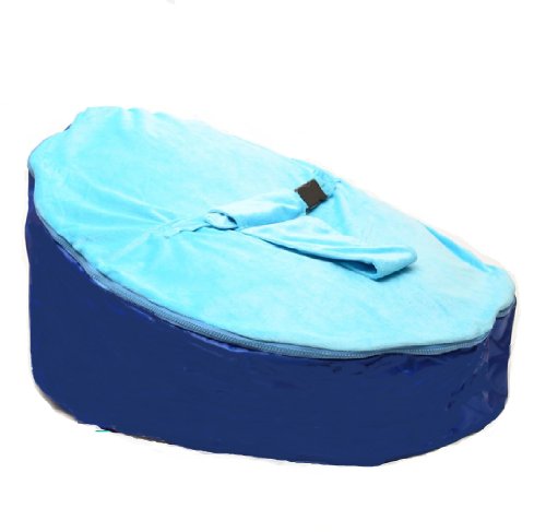 Baby Bean Bag - Rocker - Chair In Blue Including Filling