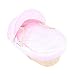 Isabella Alicia Cuddle Soft Bubbles Maize Natural Moses Basket (Pink)