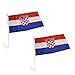 Produktbild Sonia Originelli 2er Set Auto Flagge Fahne WM Länder Fußball Fan Farbe Kroatien