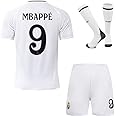 Soft Gardin 2024/2025 R. Madrid Mbappe #9 Home Football Soccer Jersey/Shorts Socks Gift Set Youth Sizes