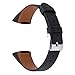 Produktbild Fcostume Luxuriöse Lederarmbänder Ersatzzubehör Armbänder für Fitbit Charge 3 (Schwarz)