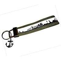 1x HAMBURG ANTIK Anker Schlüsselanhänger - Farbauswahl