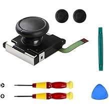 Thlevel Sostituzione analogico Joystick con joystick, kit cacciaviti per Nintendo Joy-Con, joystick analogico + plastica con strumento aperto + cacciaviti magnetici + 2 tappi