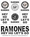 Produktbild THE RAMONES Eagle & Logo Mini Sticker AufkleberSet, Officially Licensed Products Classic Rock Artwork, 3.5'' x 4"- Long Lasting for Any Surface Sticker AufkleberEagle and Logo DECAL