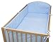 Nursery Baby Cot Bed Bumper / Pad 140x70 / 420cm Long All Round Bumper - PLAIN BLUE