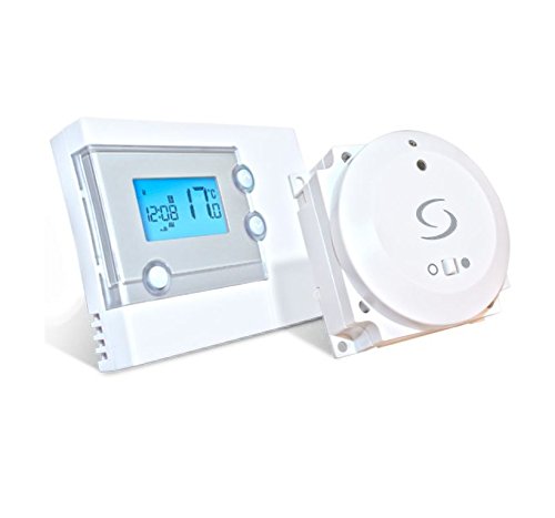 Salus RT500BC Programmable Digital Thermostat with RF Boiler Control Home Room Thermostat RT500BC with Plug In Receiver Module - 2 Year Manufacturers Waranty.
