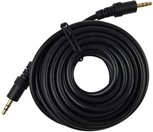 Pluto Accessories 3.5mm Male To Male Aux Audio Cable | 10 Meter Cable For Headphone,Mobile Phone,Car Stereo,Home Theater 32.80 Ft,Black | Auxiliary Stereo Jack Connector