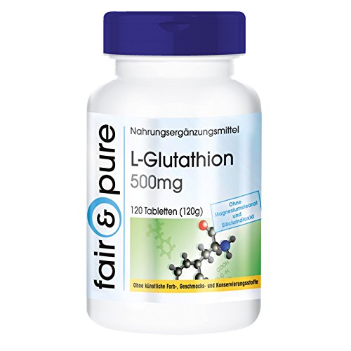 L-Glutatión 500mg  Fair&Pure  Fabricado en Alemania -120 comprimidos  forma reducida