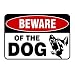 Produktbild xinxinyu Metall Hund Schild Warnung, Design Warnschild Beware of The Dog, (Warnung vor dem Hunde) (Warnung vor dem Hunde) Türschild Gartentürschild Gartentür Gartentor (Coffee)