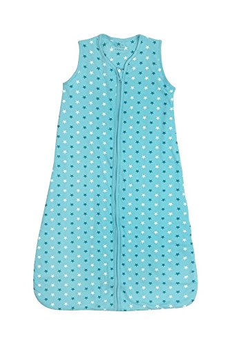 Slumbersac Baby Sleeping Bag Summer Weight approx. 1 Tog - Simply Teal Stars, 6-18 months/90cm