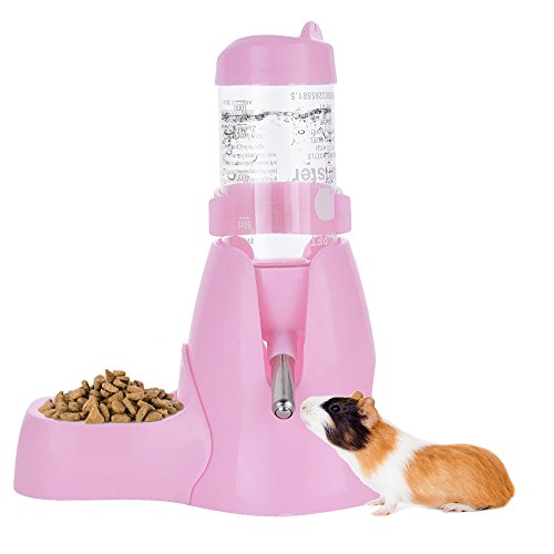 ShareWe Botella de Agua para Animales Dispensador Waterer Automático con Recipiente Tapa para Mascotas Gato Hamsters Ratas Cobayas Hurones Rabbits Conejos Animales pequeños