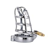 YUN-X Chastity Belt, Stainless Steel, Chastity Lock, Male, Bird cage Lock, Restraint, Penis Lock, Chicken Lock,(40mm, 45mm, 50mm) (Size : 50mm)