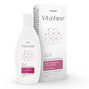 Vitashine Protein & Multivitamin Shampoo 100ml | Pack of 1 | For All Hair Types | For Men and Woman