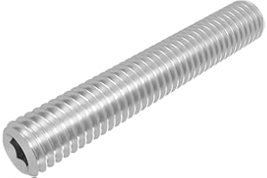 SECCARO Perni filettati con attacco conico M4 x 25 mm, in acciaio inox V2A VA A2, DIN 913/ISO 4026, esagonali, 20 pezzi