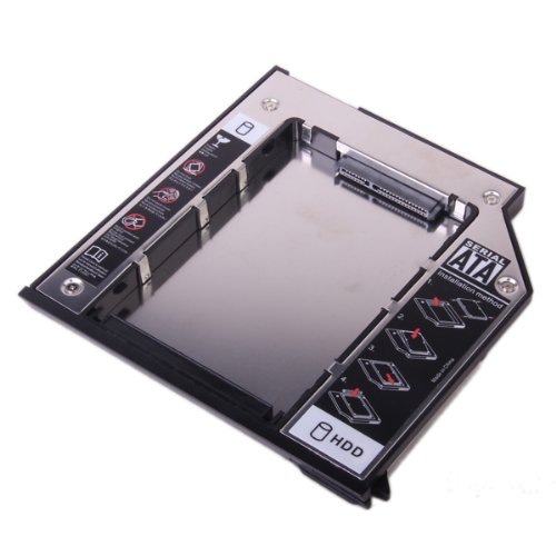 Festplattenrahmen Adapter 9.5 mm SATA auf SATA für Dell E4200 E4300 E4500 E6140 E6400 E6410 E6500 E6510 M2400 M4400 M6400 - 2